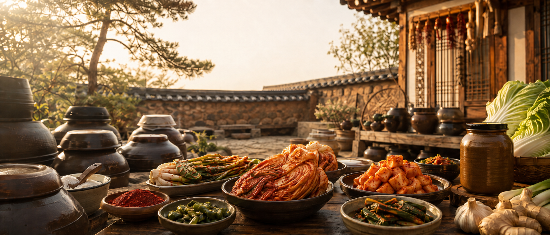 Korean-inspired fermented foods artwork