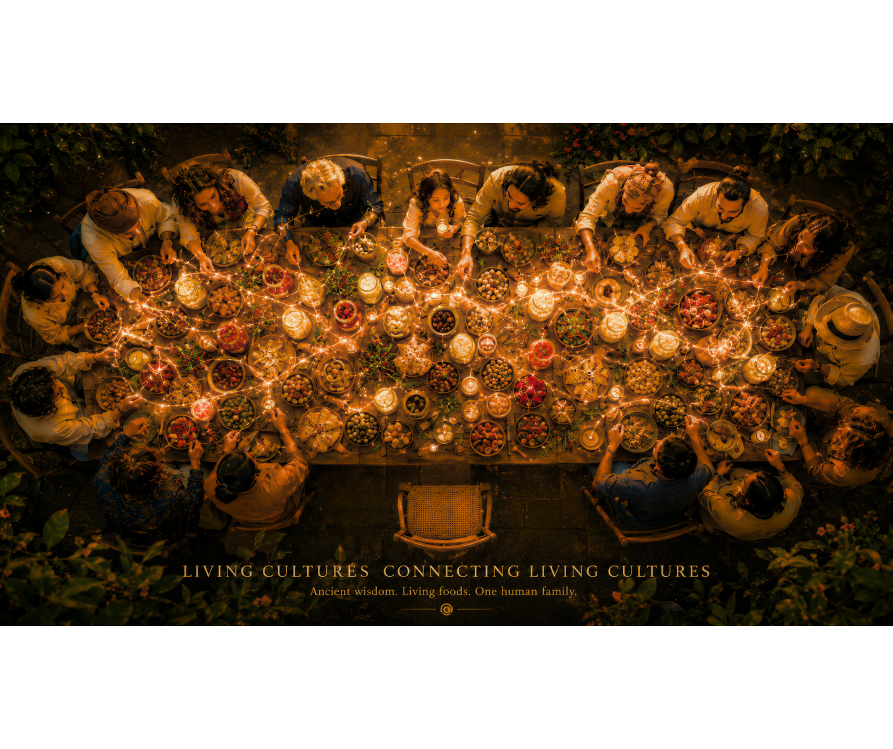 An abundant shared table celebrating living cultures and fermented foods from around the world