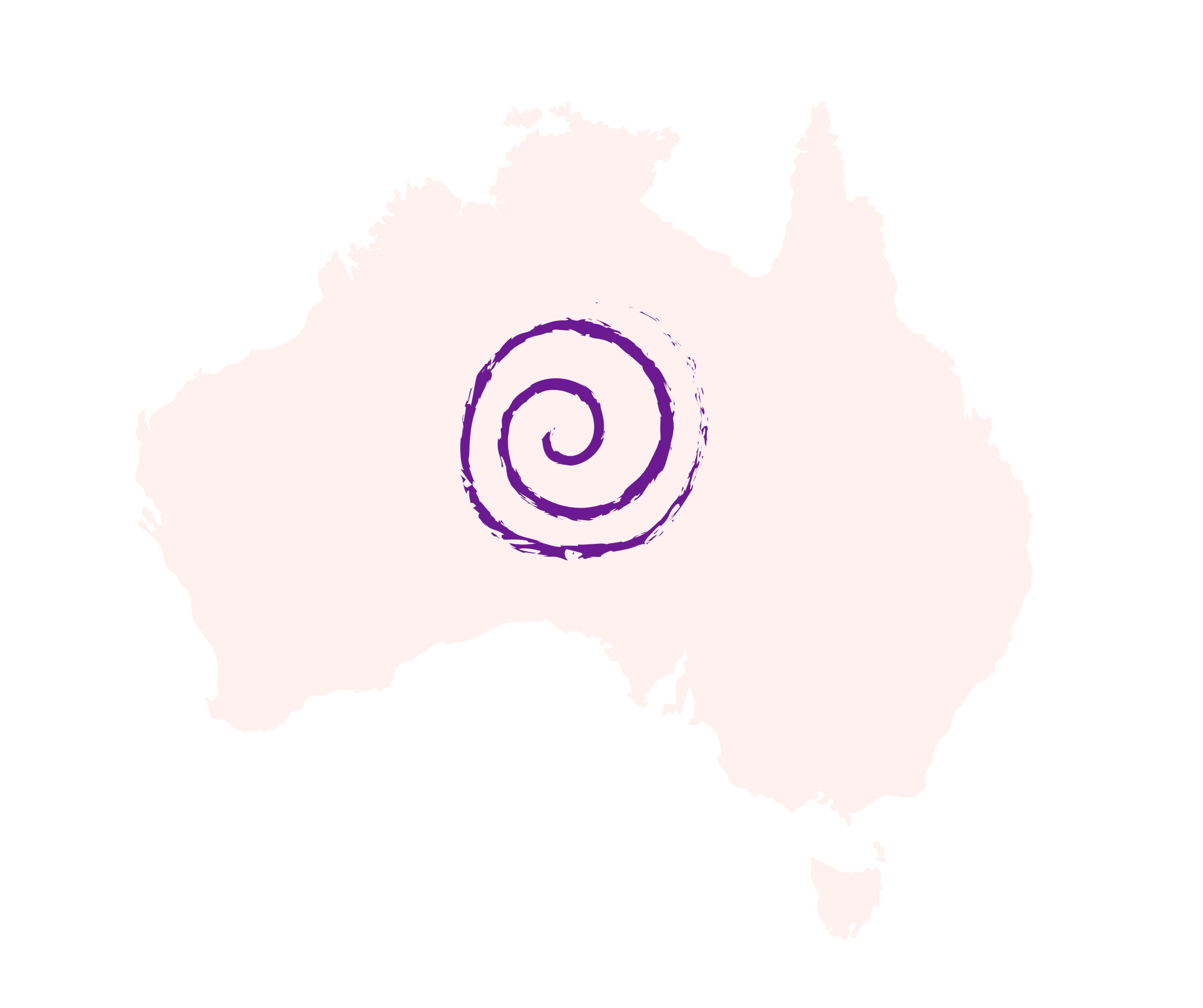 Map silhouette of Australia