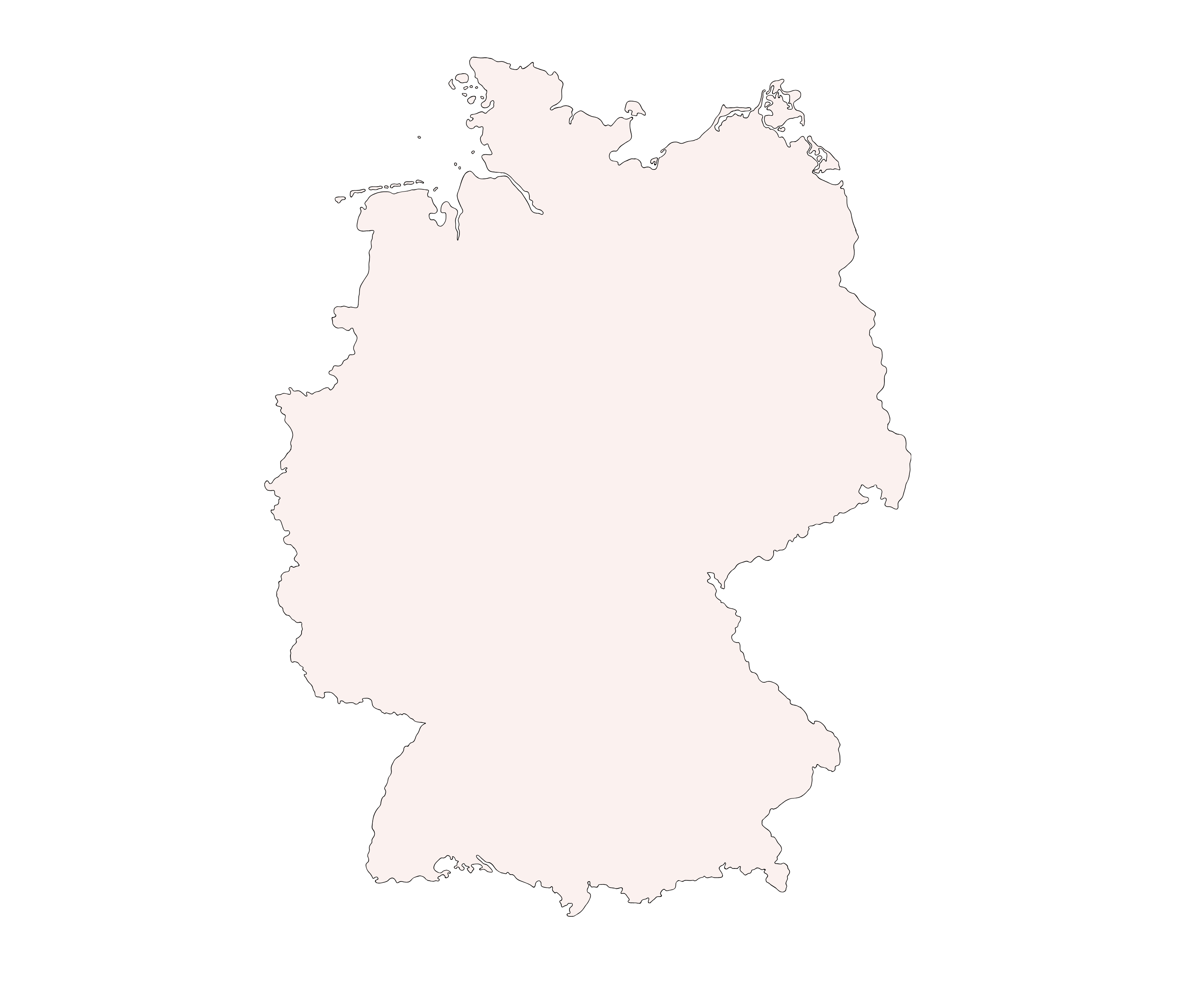 Map silhouette of Germany