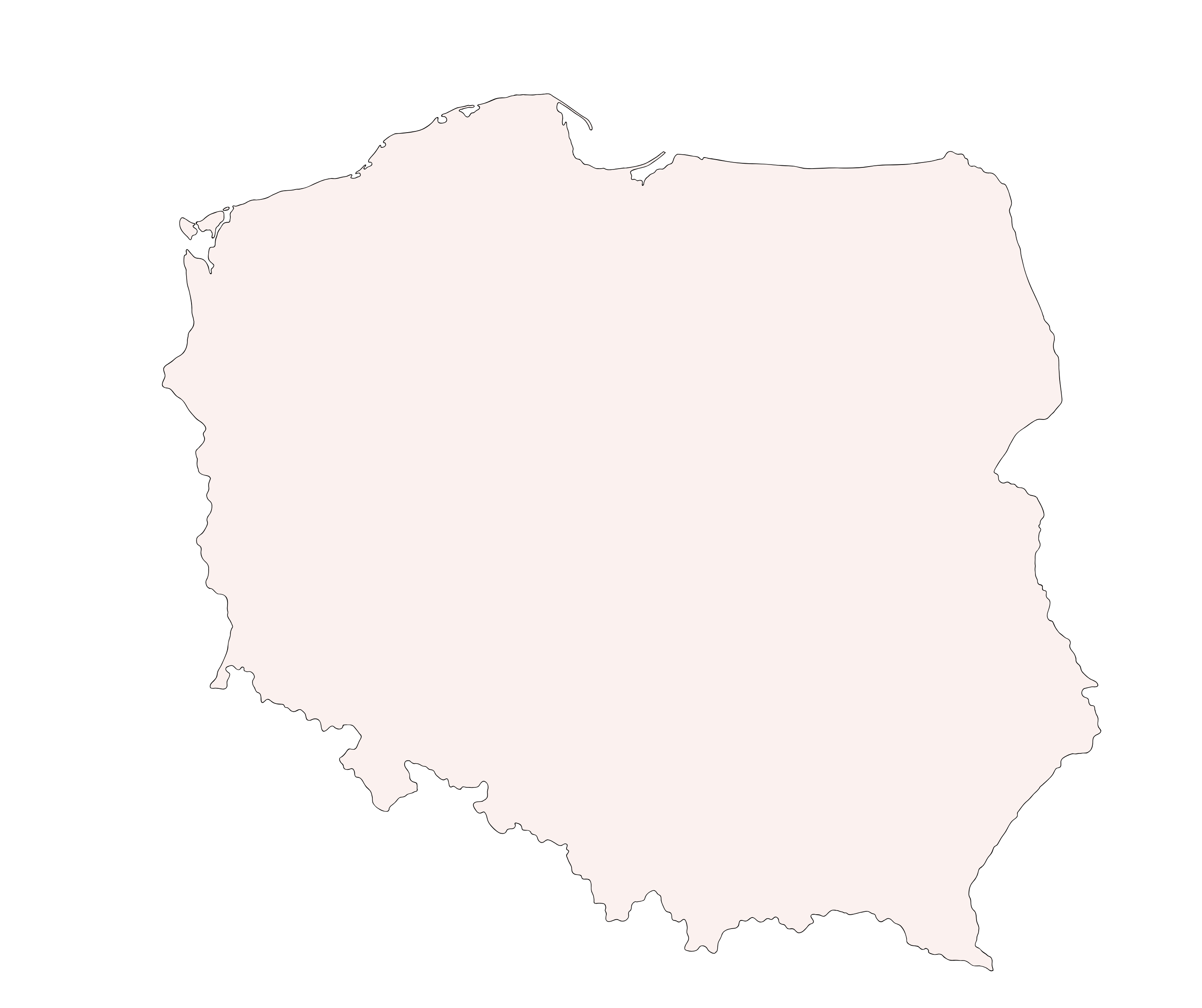 Map silhouette of Poland