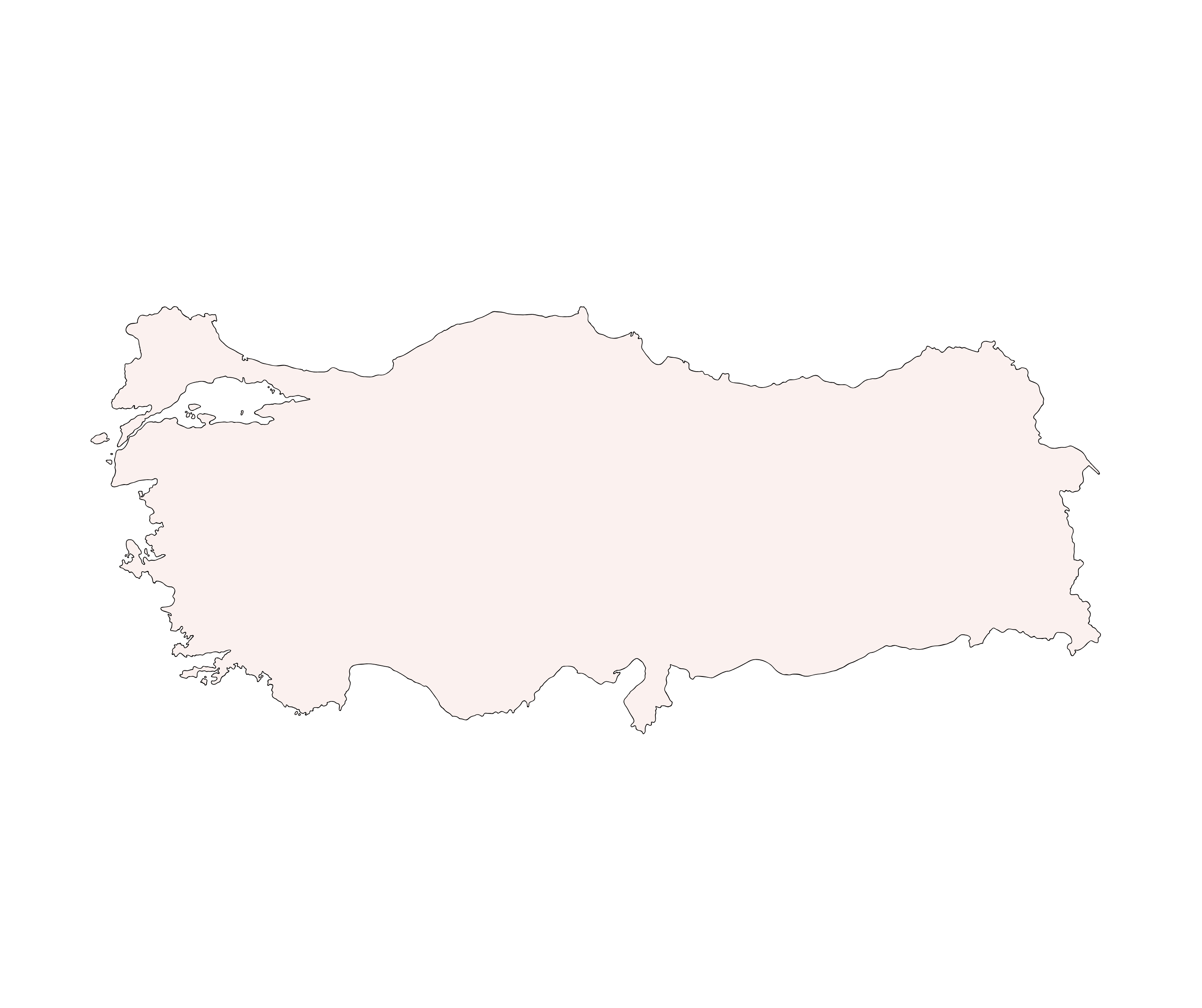 Map silhouette of Turkey